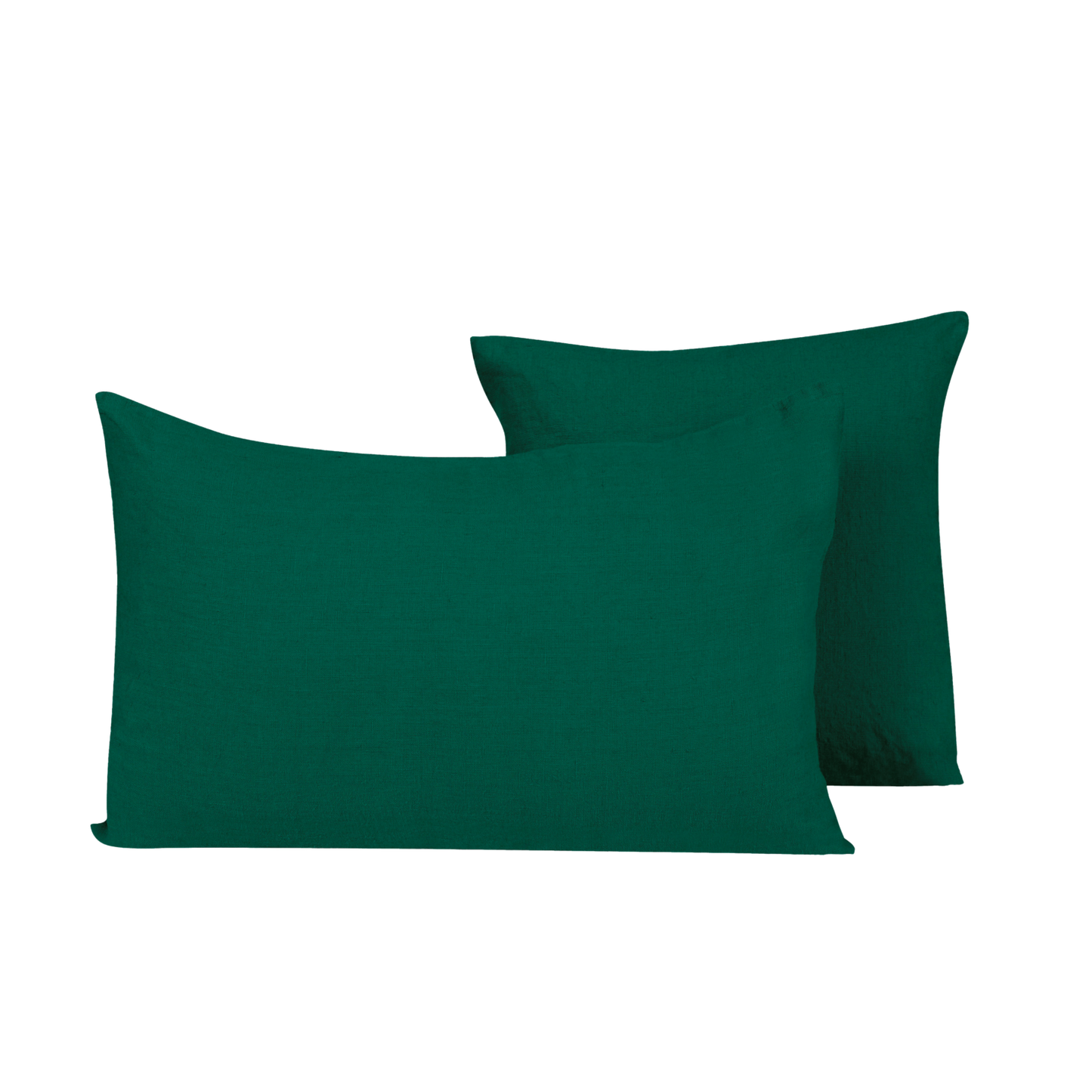 Coussin Haomy Harmony lin vert sapin