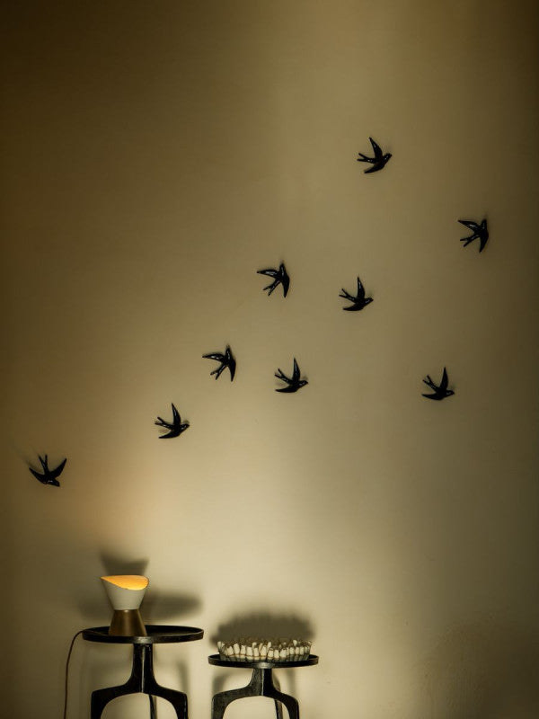 Hirondelle Monochromic noir emaille ceramique 4