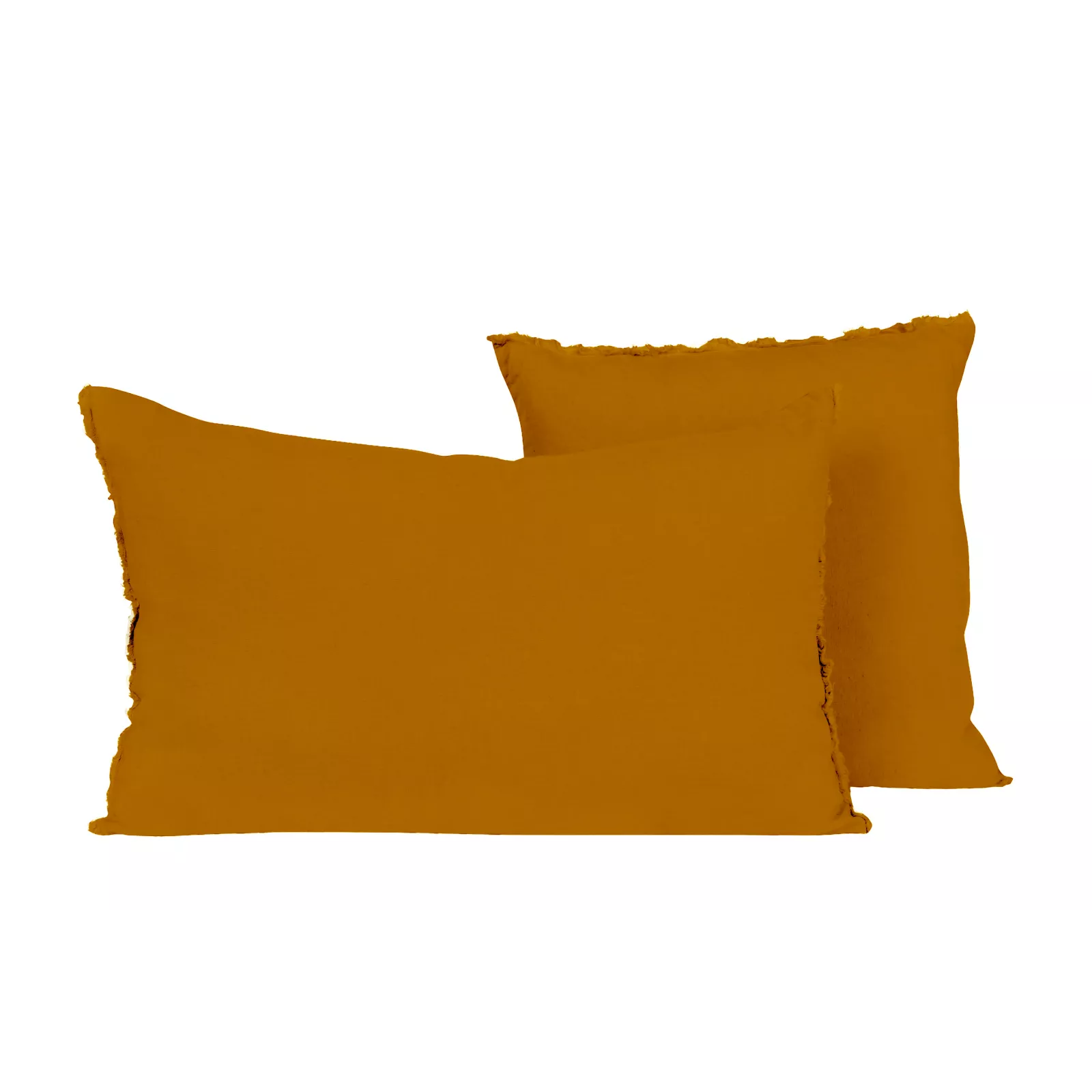 Housse de coussin en lin col piment Haomy Harmony