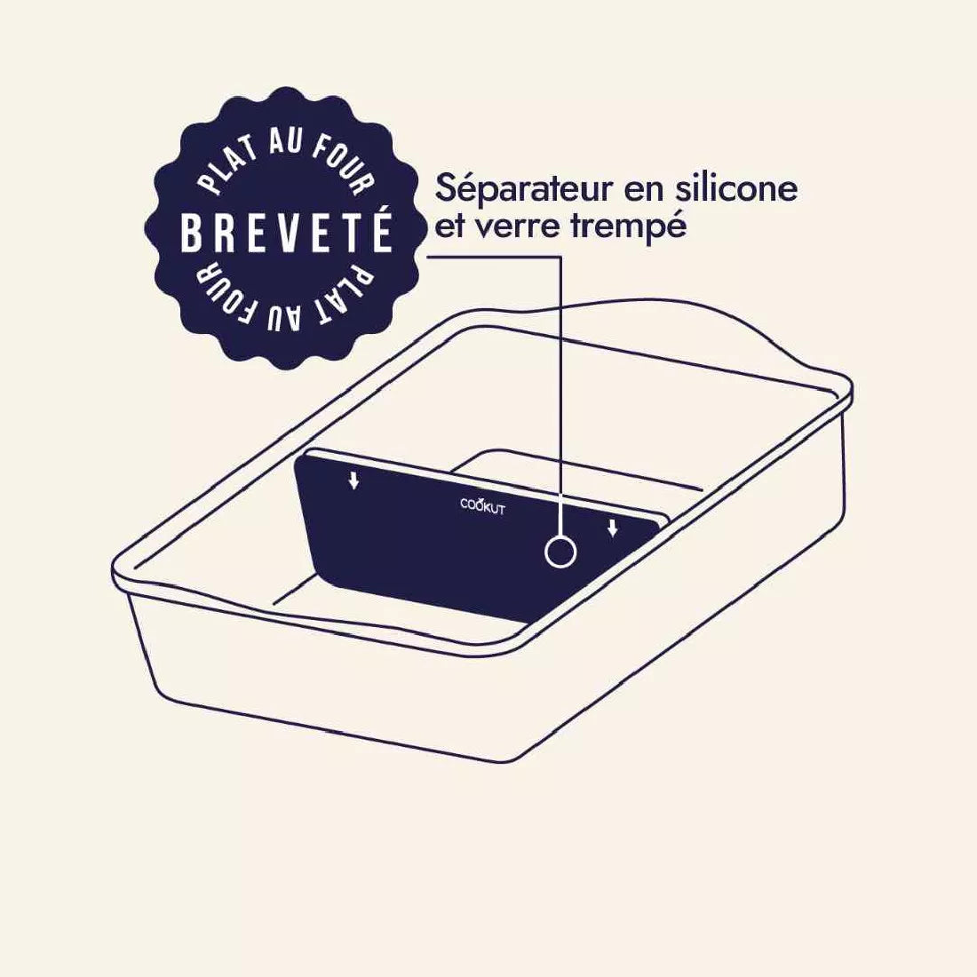 Incroyable plat au four avec séparateur Cookut 4