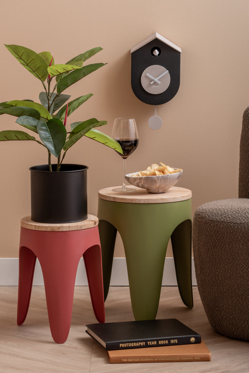 Pendule oiseaux Present Time noir