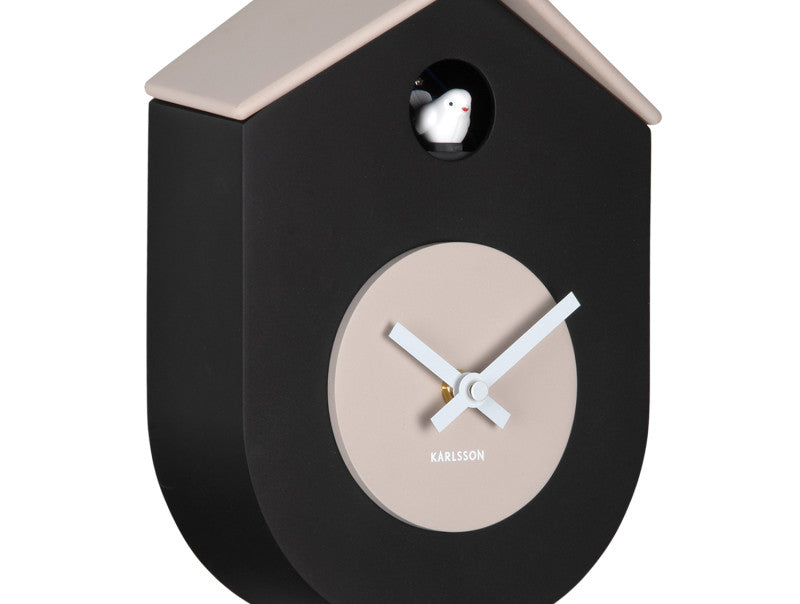Pendule oiseaux Present Time noir 1