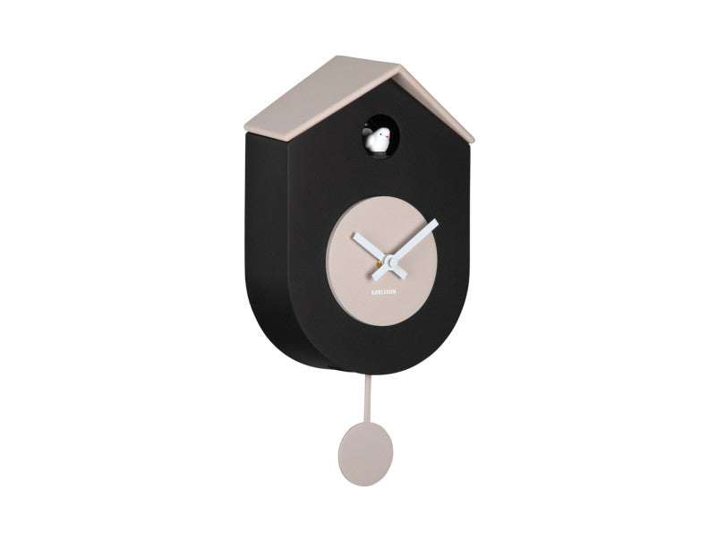 Pendule oiseaux Present Time noir 3