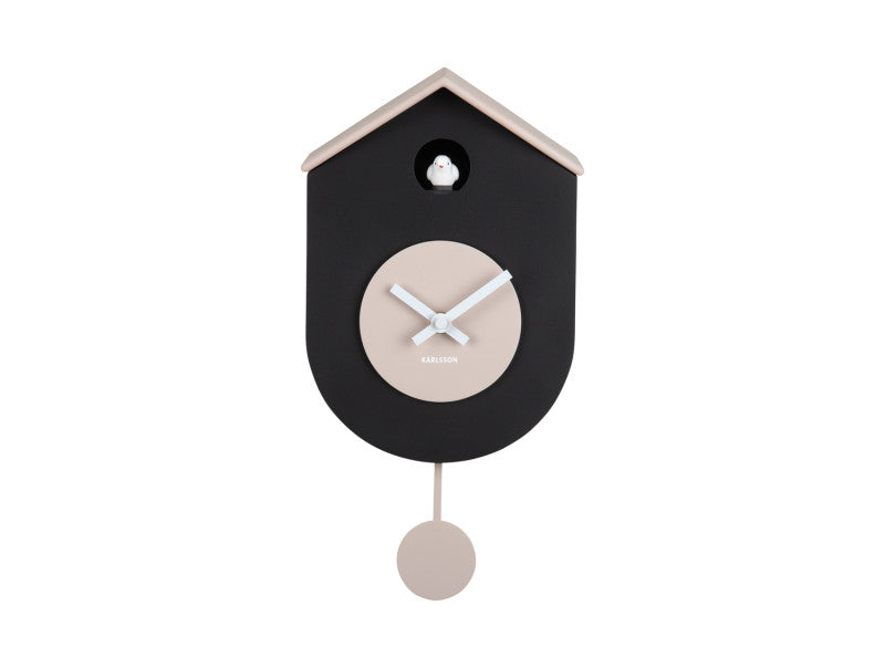 Pendule oiseaux Present Time noir 4