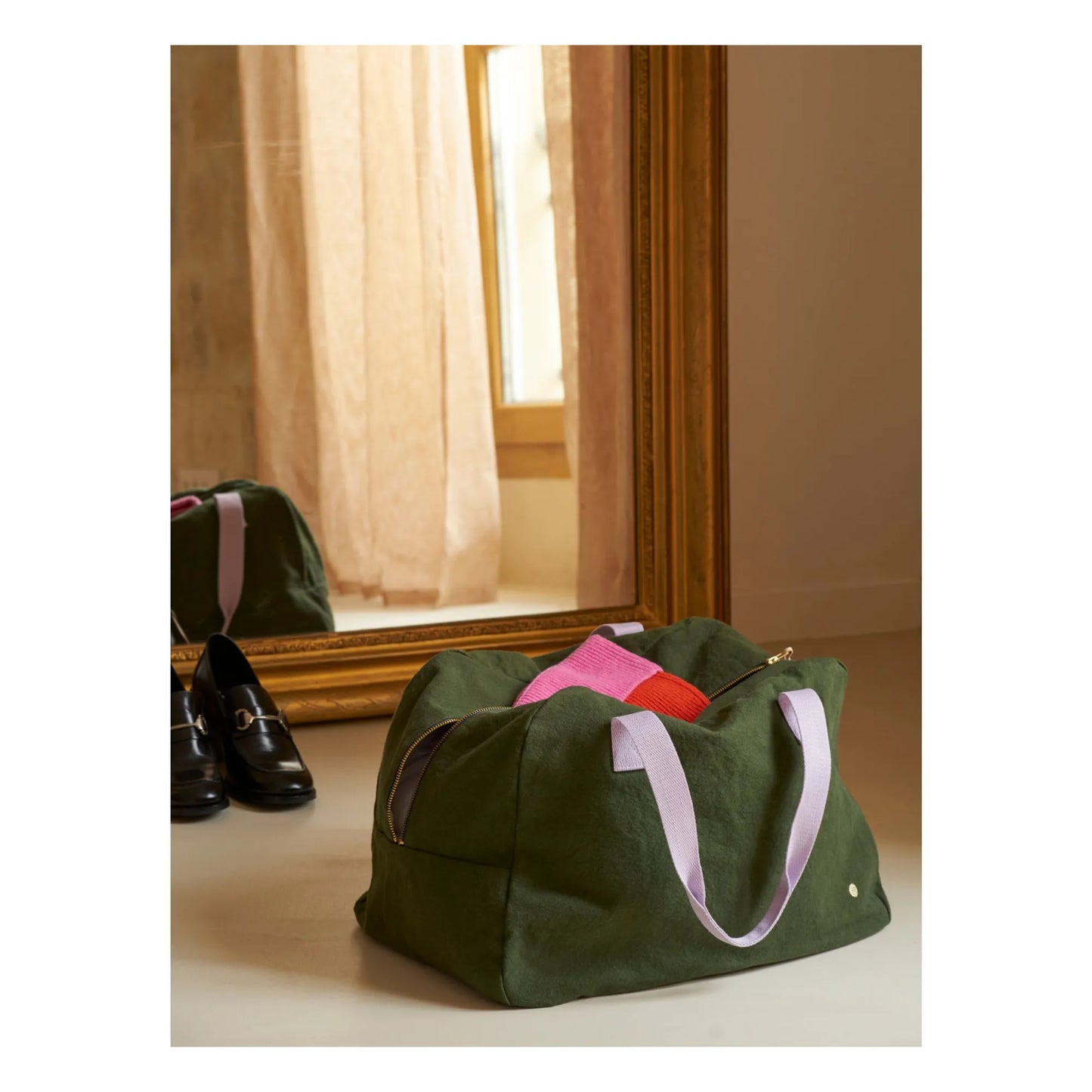 Sac week end kaki La Cerise sur le Gateau