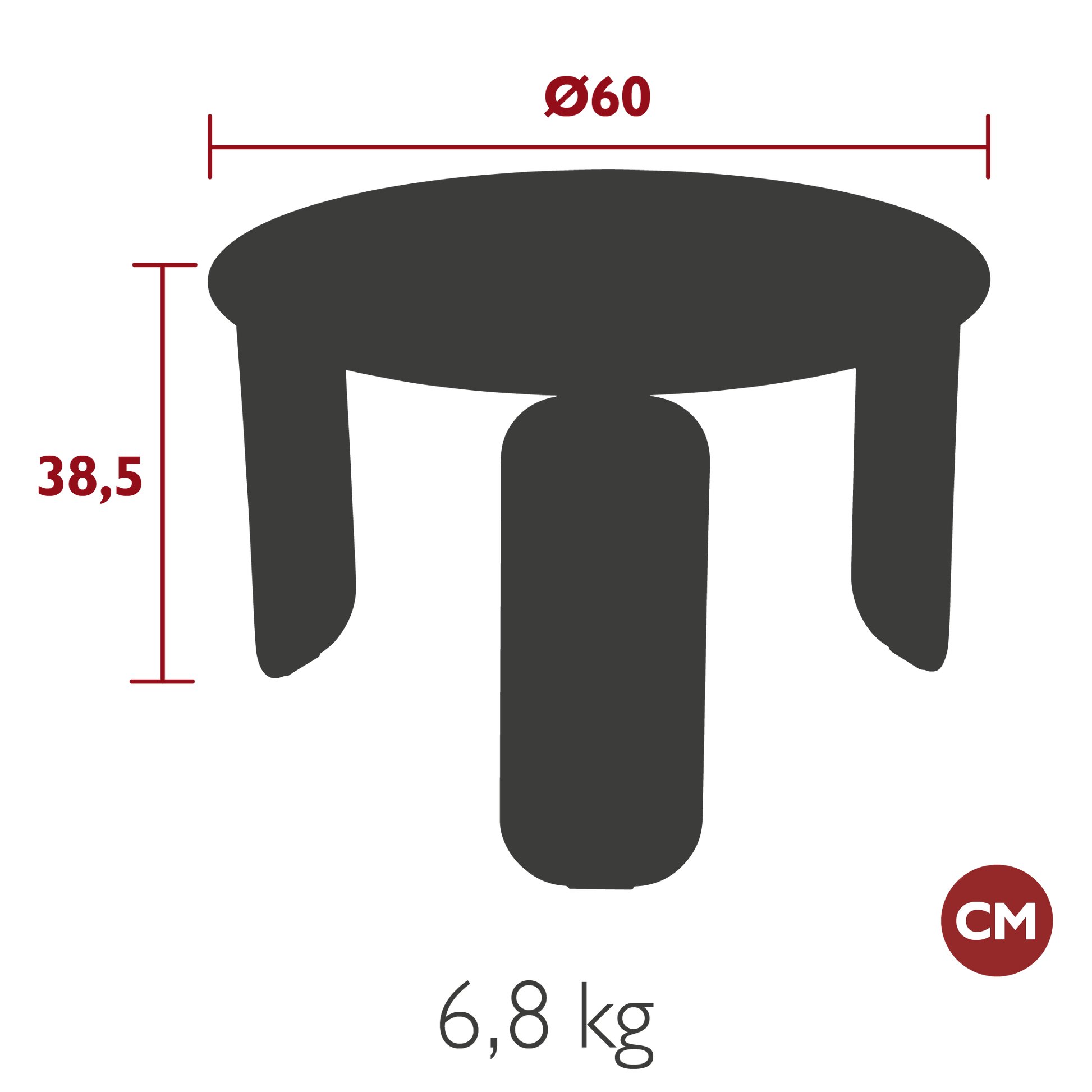 Table basse Bebop piment Fermob 4