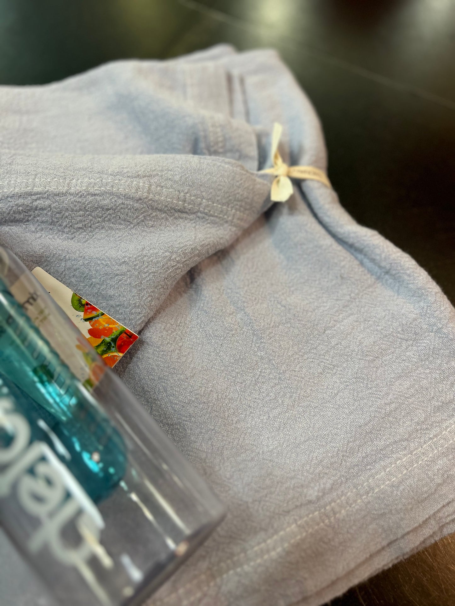 Nappe 100% Lin Bleu Azur Charvet 165x165