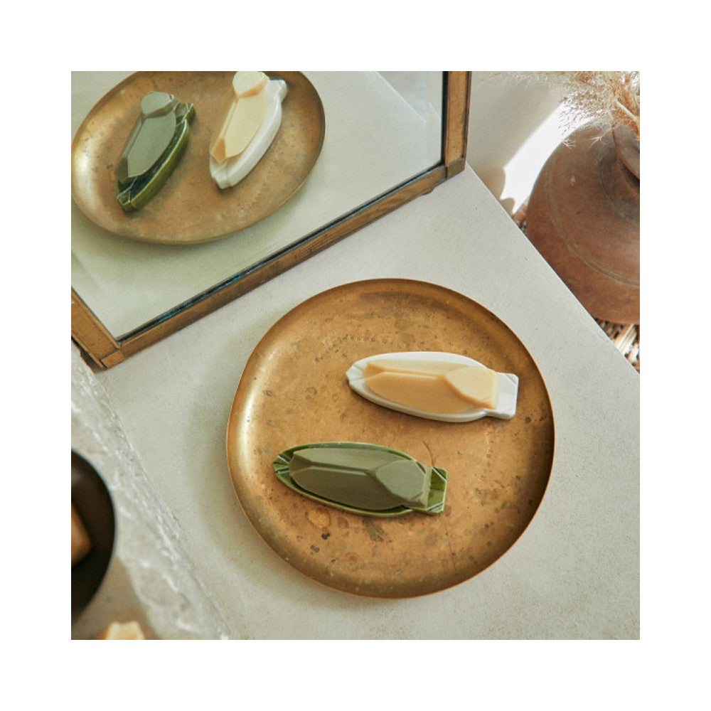 Porte savon cigale céramique olive Monochromic