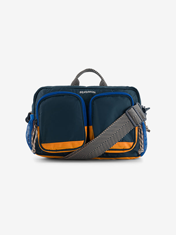 Cross body bag Marine et Orange Bensimon