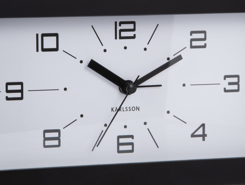 Réveil Lujo Rectangle noir Present time