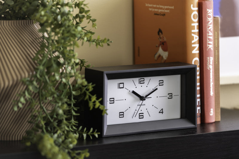 Réveil Lujo Rectangle noir Present time