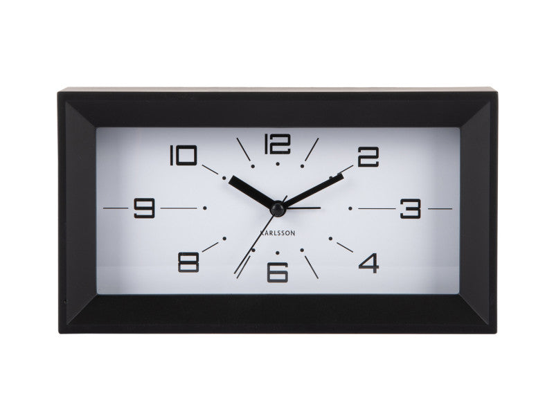 Réveil Lujo Rectangle noir Present time
