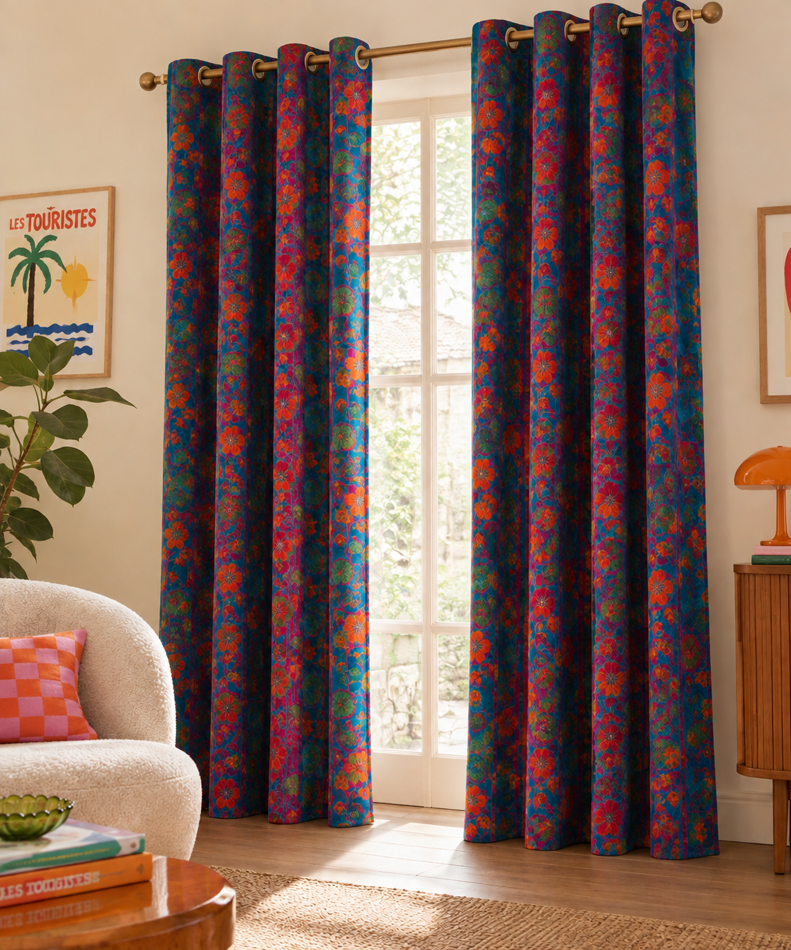 Rideaux Curtain violet Les Touristes