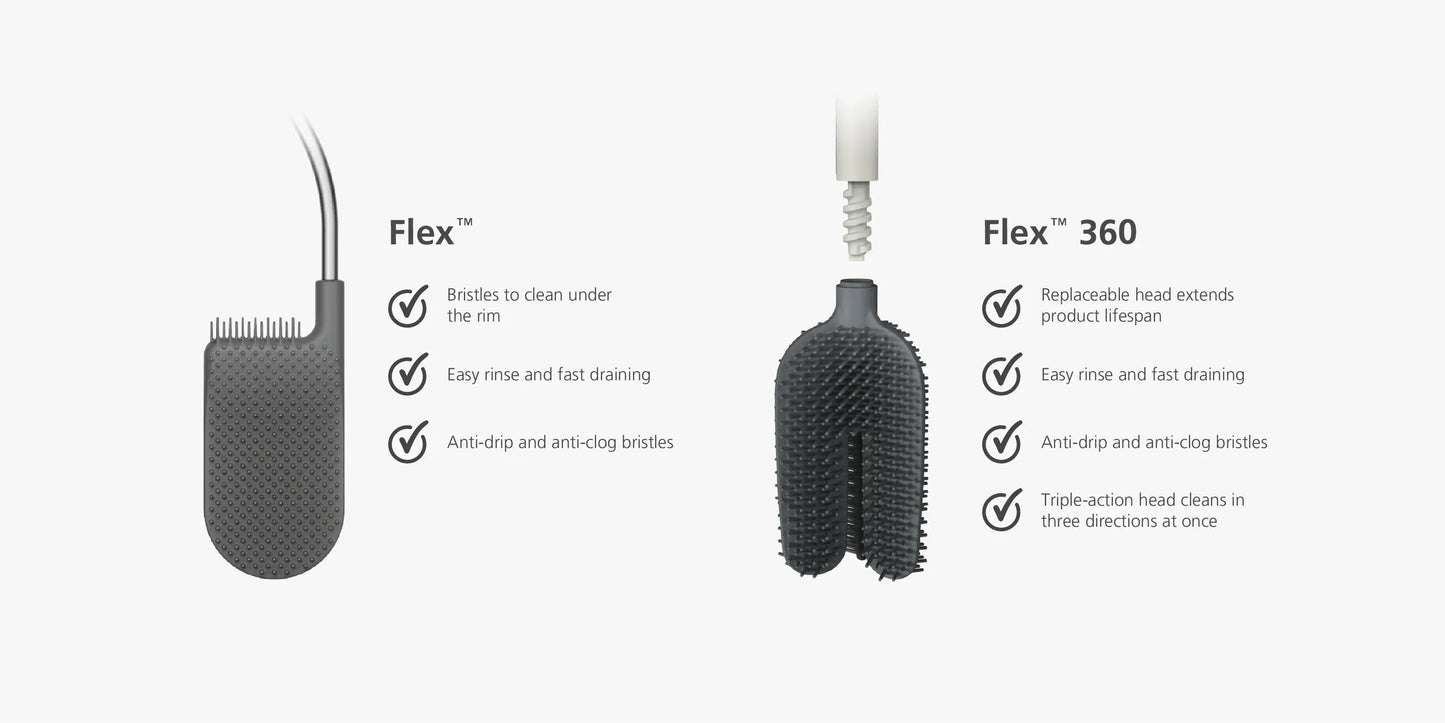 Brosse WC Anti Gouttes Écru Flex 360 Joseph Joseph
