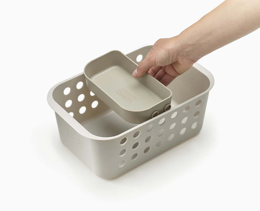 Panier de rangement de salle de bain EasyStore écru Joseph Joseph