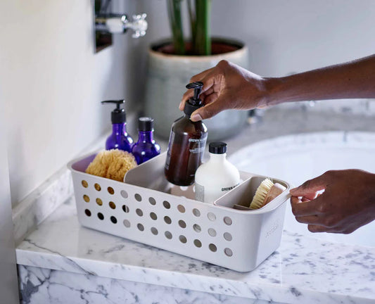 Panier de rangement de salle de bain EasyStore écru Joseph Joseph