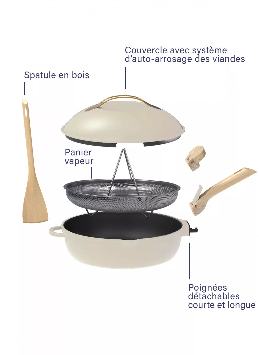 LA FABULEUSE POÊLE 28 cm - 1 à 8 pers Meringue Cookut