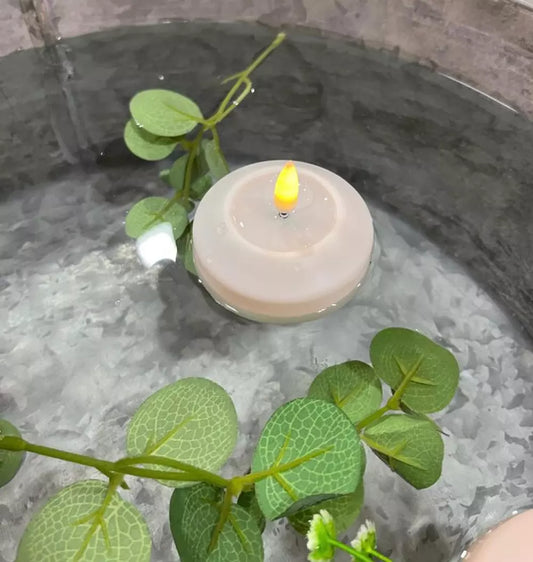 Bougie à pile en cire deluxe 12