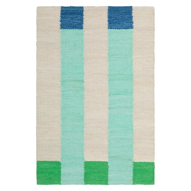 Tapis en Coton recyclé Rytmi bleu Finarte