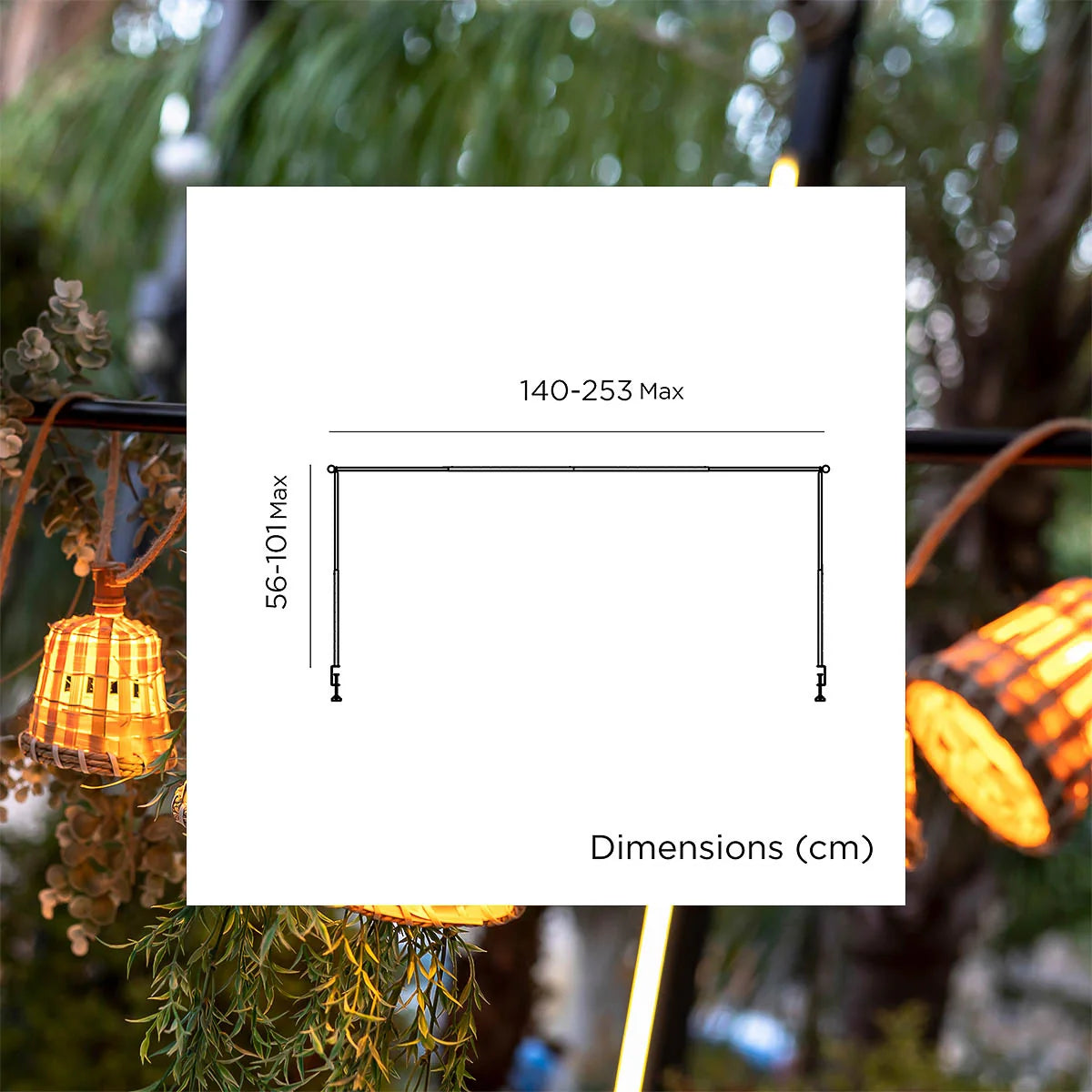 Barre de table extensible pour guirlandes GARLAND LIFT New Garden