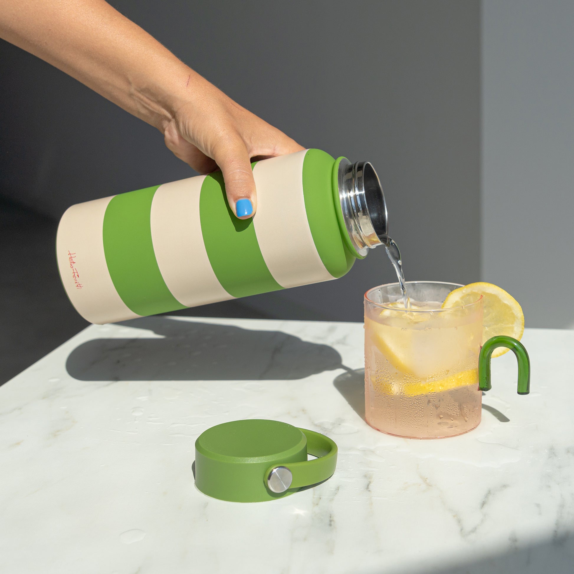 Gourde isotherme vert Helio Ferretti
