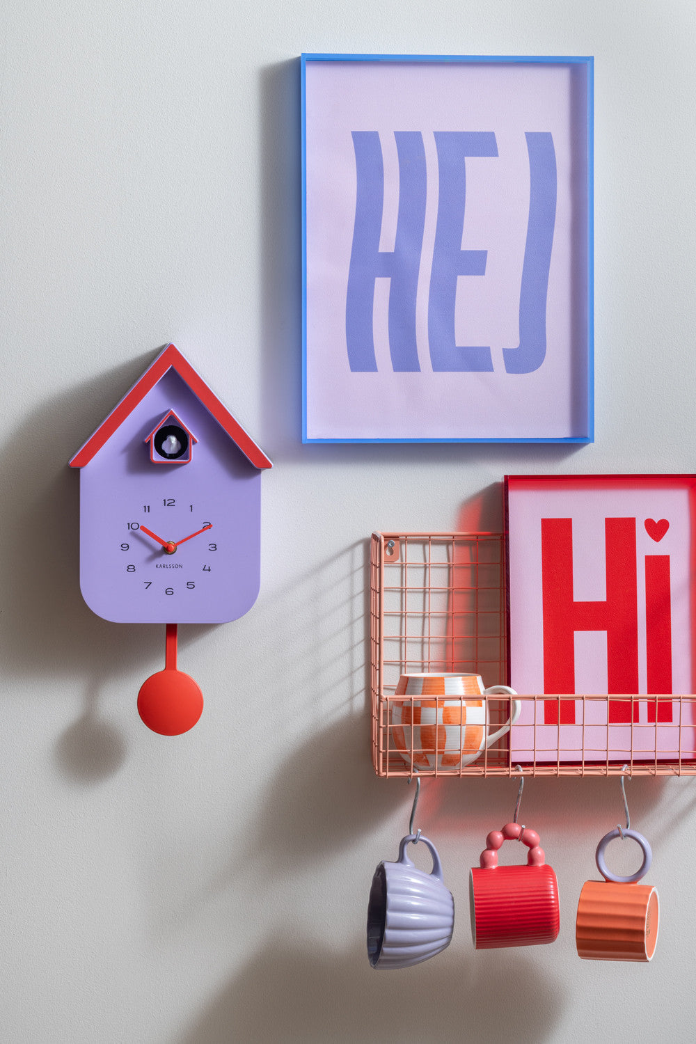 Horloge murale Dupla Color Cuckoo Present Time 7