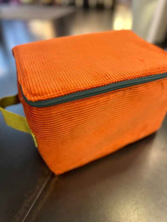 Housse case velours cotele orange Bensimon