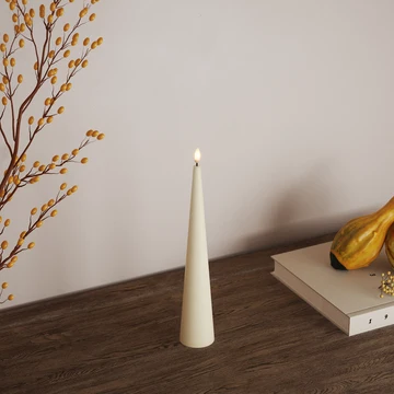 Bougie à led conique crèm Deluxe homeart
