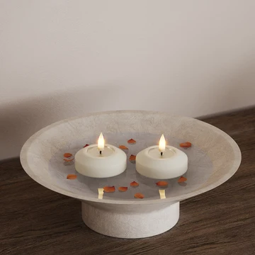 Lot de 2 bougies flottantes à led 6 cm Deluxe Homeart