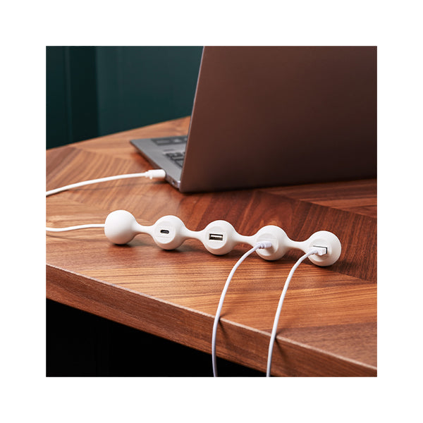 Hub avec connectique USB-C pour 2 ports USB-A + 2 ports USB-C Rose doux