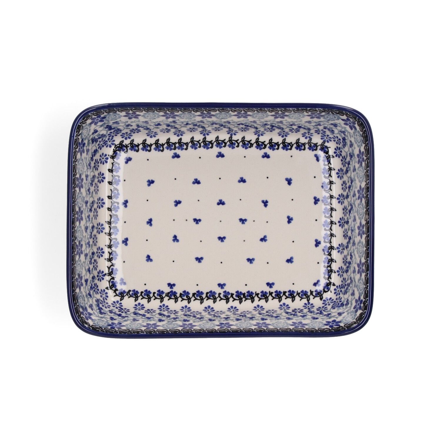 Plat à four Rectangulaire Floral Party Bunzlau Castle