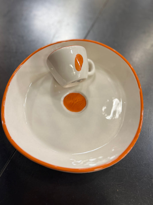 Plat rond orange Bensimon 1
