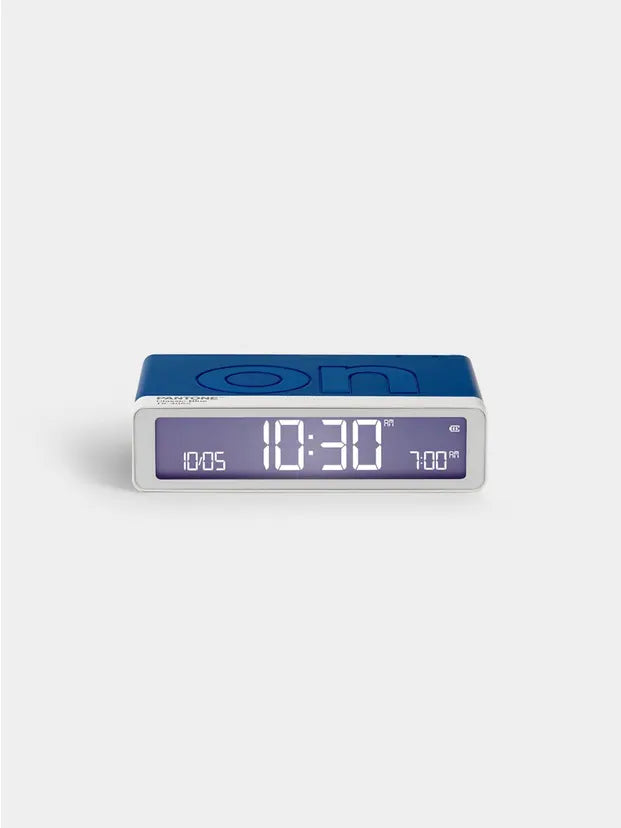 Reveil Flip on/off Lexon Pantone bleu