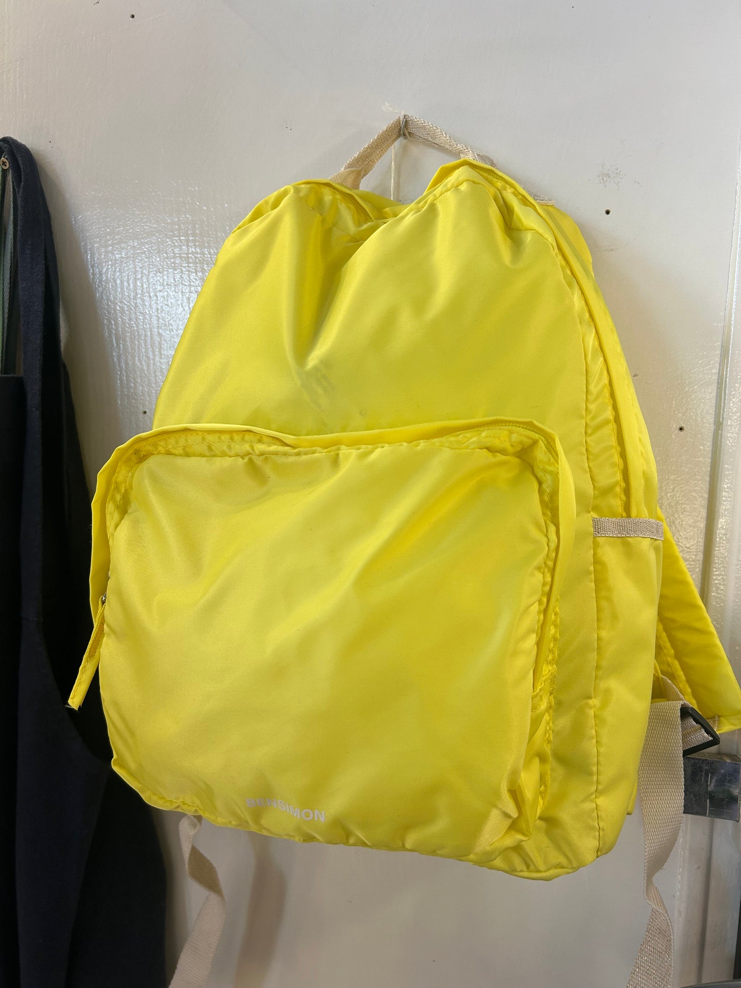 Sac à dos jaune fluo Bensimon 1