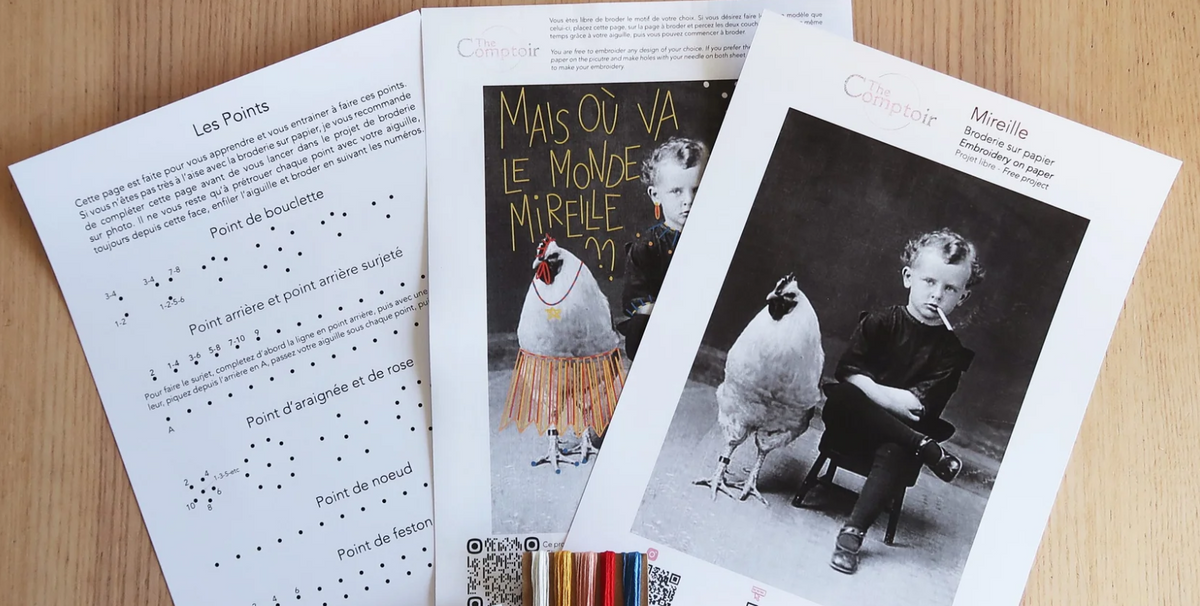 Kit broderie papier The comptoir