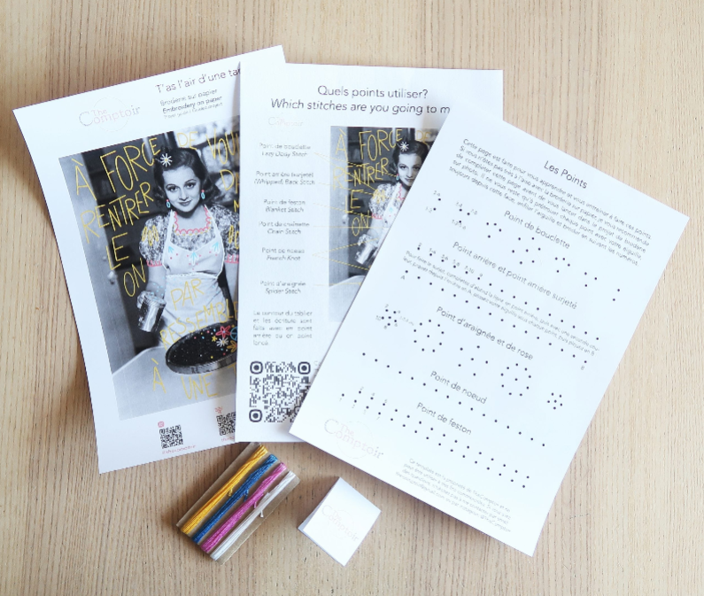 Kit broderie papier The comptoir