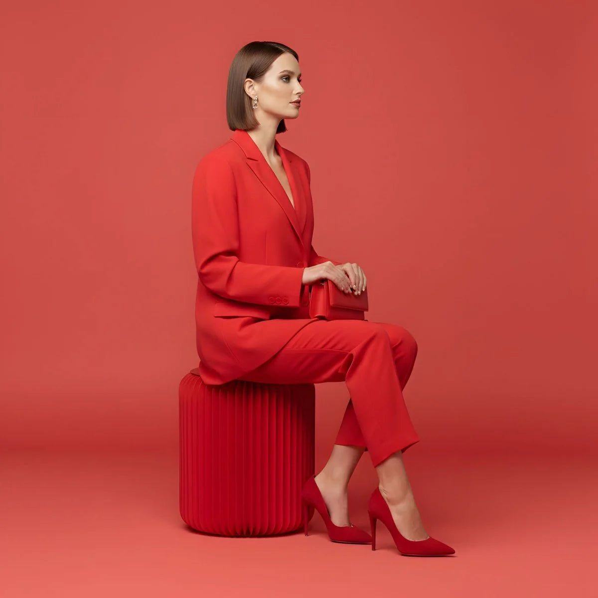 Tabouret pliable Rouge, Léon Stooly 4