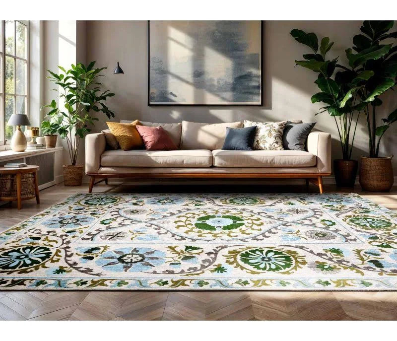 Tapis Louis de Poortere Suzani Salvia 1