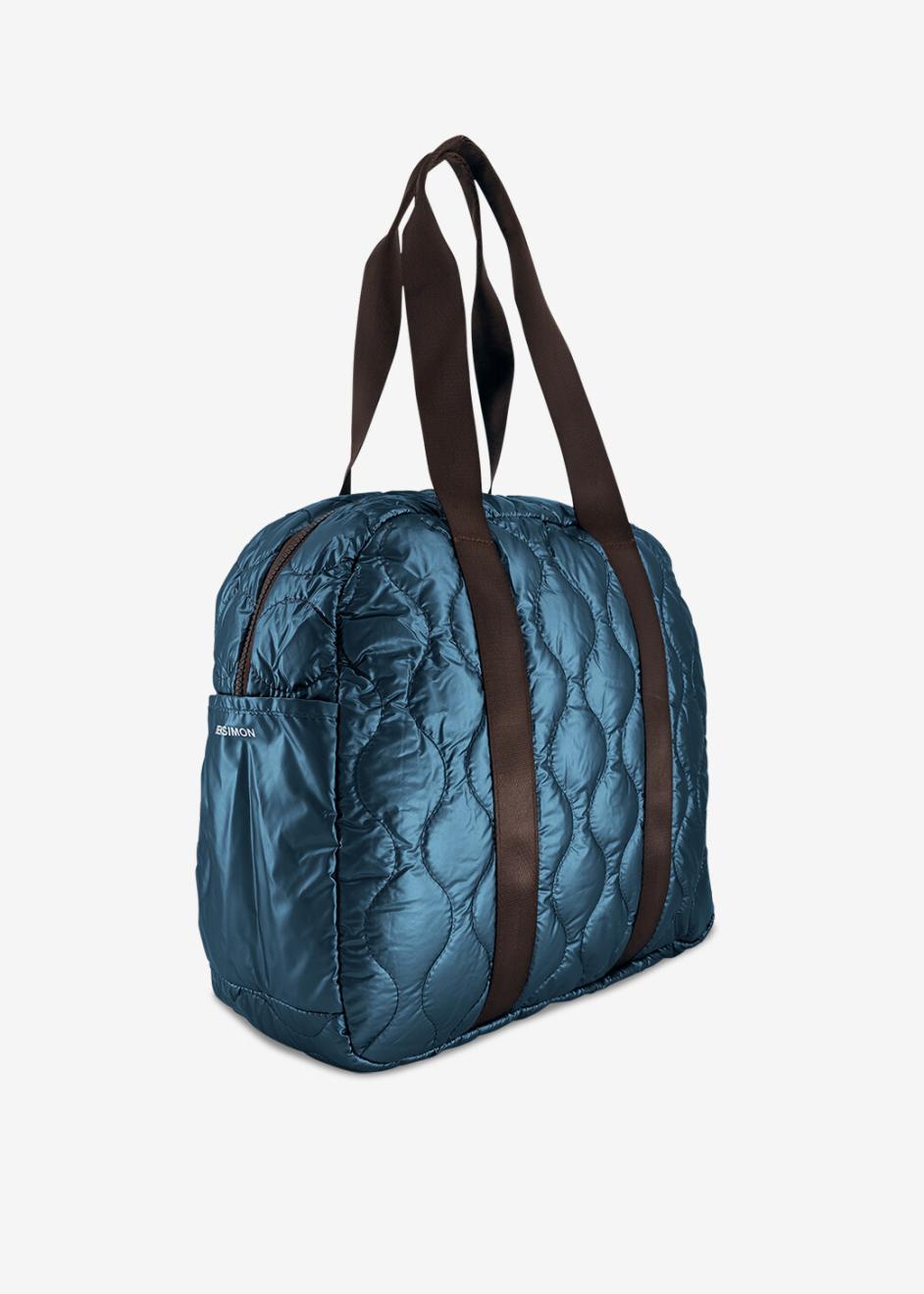 Weekend bag shiny Bleu Bensimon