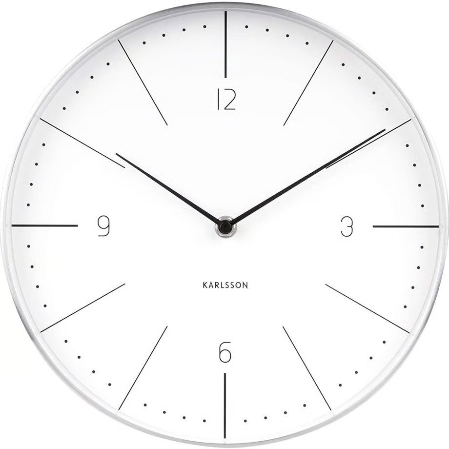 Pendule Normann blanc Present time