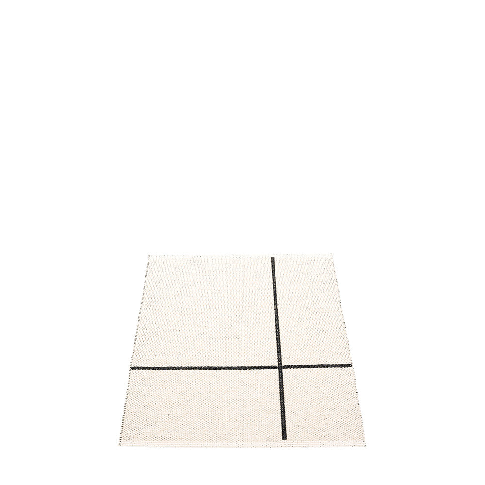 Tapis Fred Noir / Blanc Pappelina