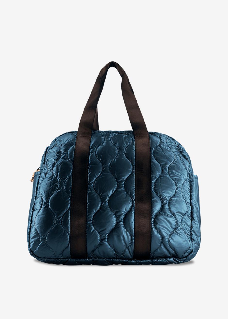 Weekend bag shiny Bleu Bensimon