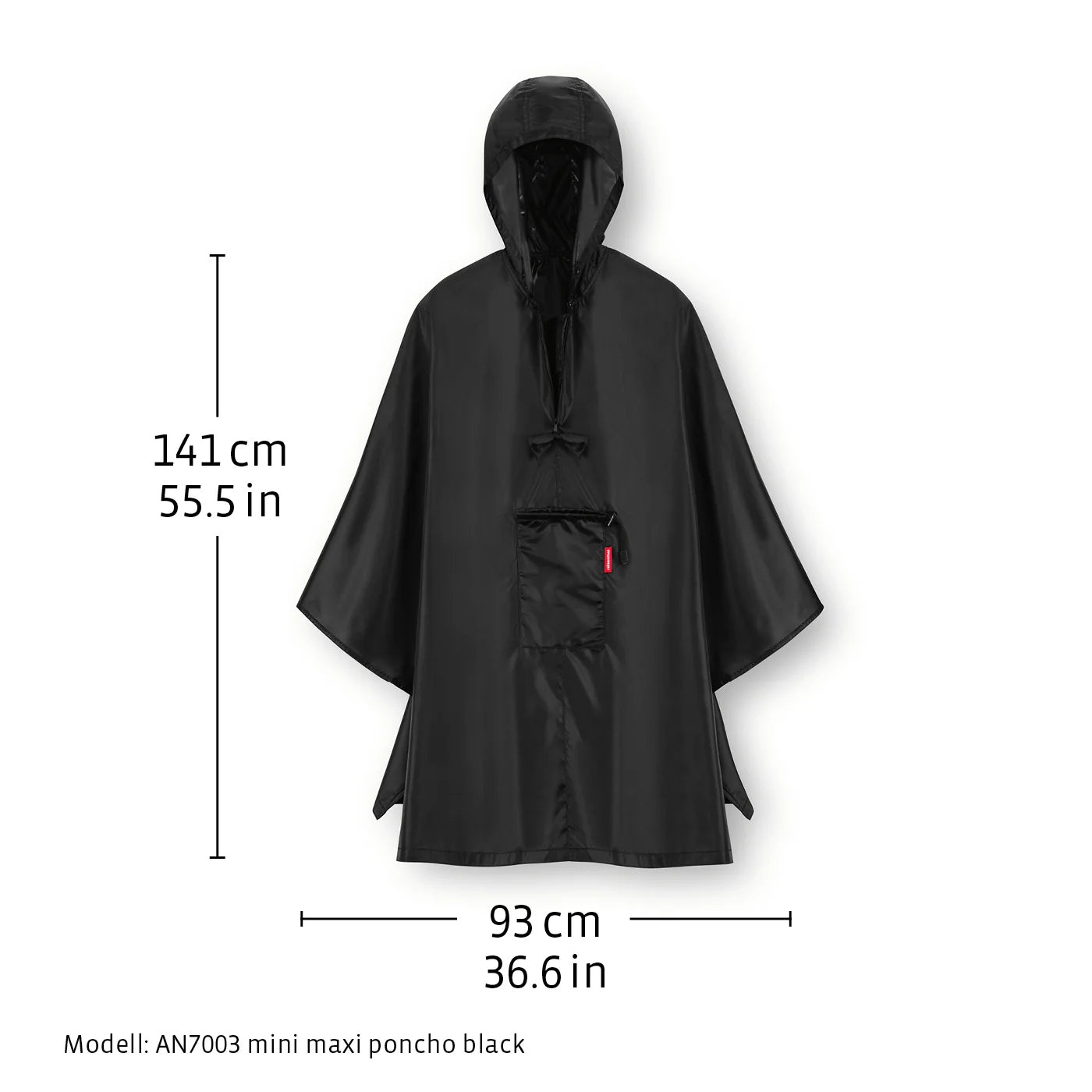 Mini maxi poncho Noir Reisenthel