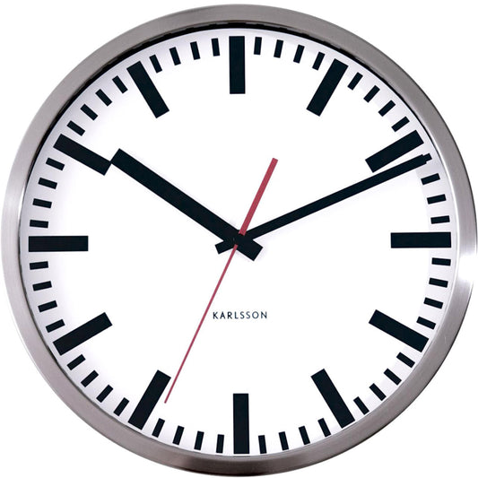 Pendule Station crhome Present time